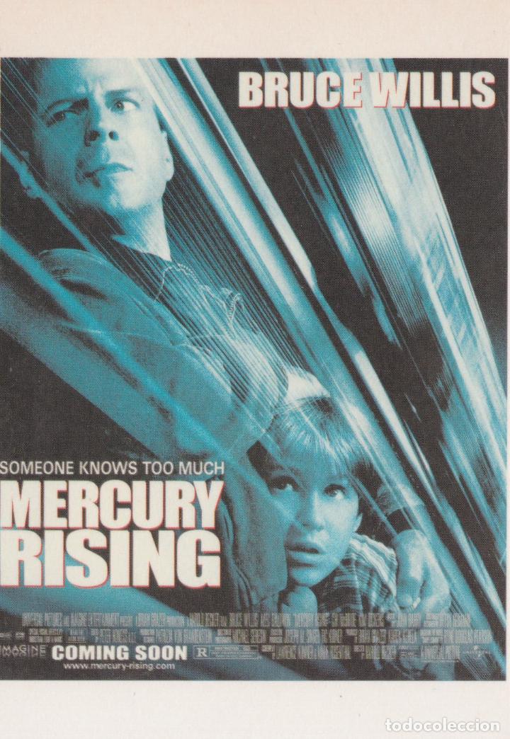 Cine: POSTAL PELICULA: MERCURY RISING, BRUCE WILLIS&ndash; EDITIONS MERCURI 261 &ndash; S/C