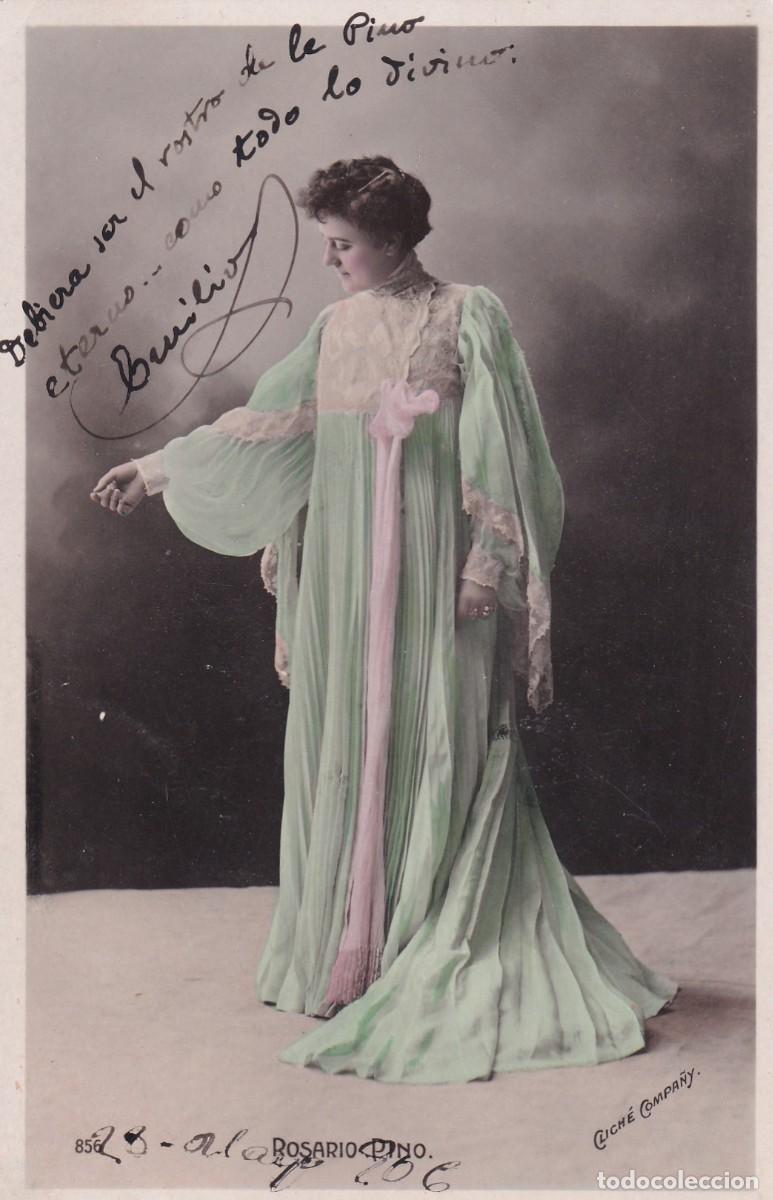 Cine: Postal de la artista, cupletista Rosario Pino. Clic&eacute; Company. Madrid Postal Reverso sin dividir.