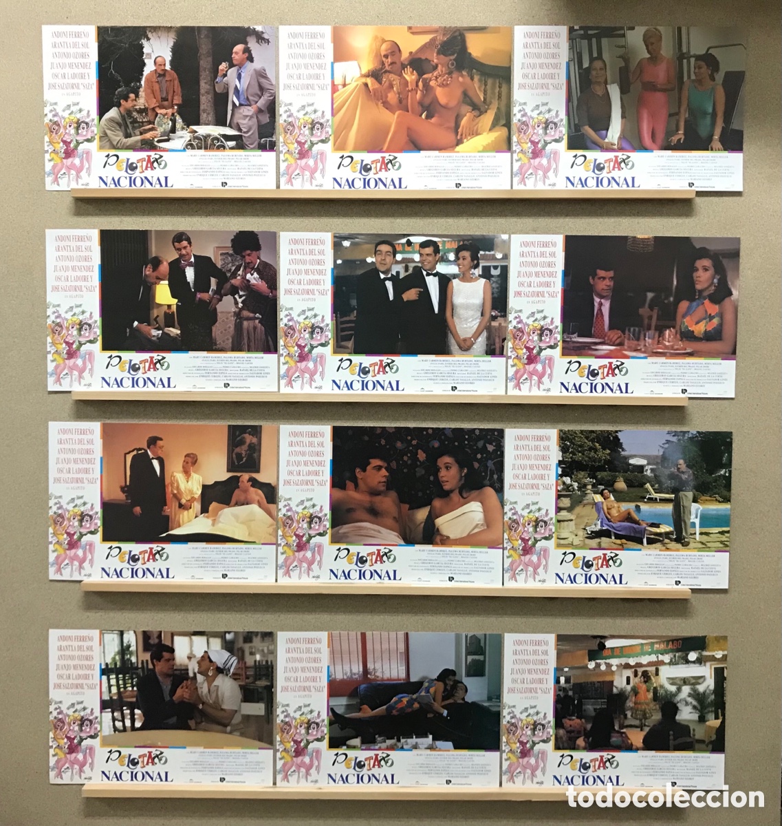 Cinema: PELOTAZO NACIONAL - ANDONI FERRE&Ntilde;O, MARIANO OZORES, ARANCHA DEL SOL, MINGOTE - SET COMPLETO 12