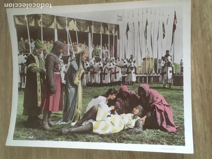 Cine: ivanhoe robert taylor joan fontaine foto coloreada original antigua