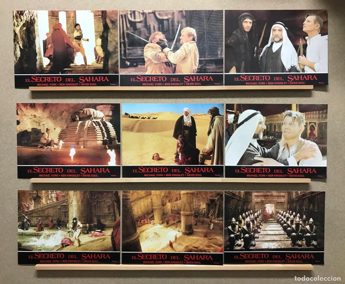 Cin&eacute;ma: EL SECRETO DEL SAHARA, MICHAEL YORK, BEN KINGSLEY, DAVID SOUL - SET COMPLETO 9 FOTOCROMOS