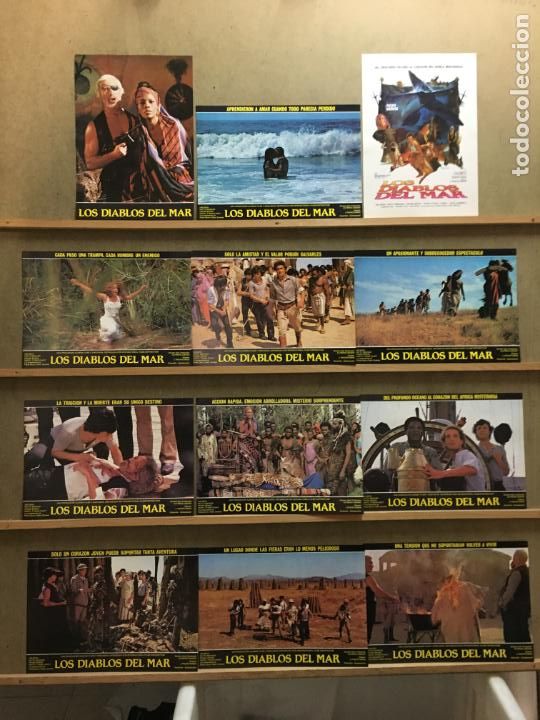 Cine: CJ48 LOS DIABLOS DEL MAR JULIO VERNE JUAN PIQUER SIMON SET COMPLETO 12 FOTOCROMOS ORIGINAL
