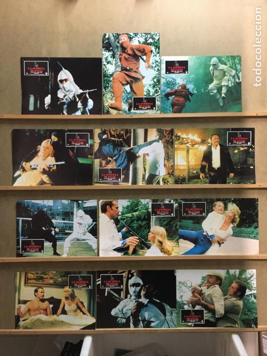 Cine: CR75D LA JUSTICIA DE NINJA FRANCO NERO SHO KOSUGI ARTES MARCIALES SET 12 FOTOCROMOS ORIGINAL ESTRENO