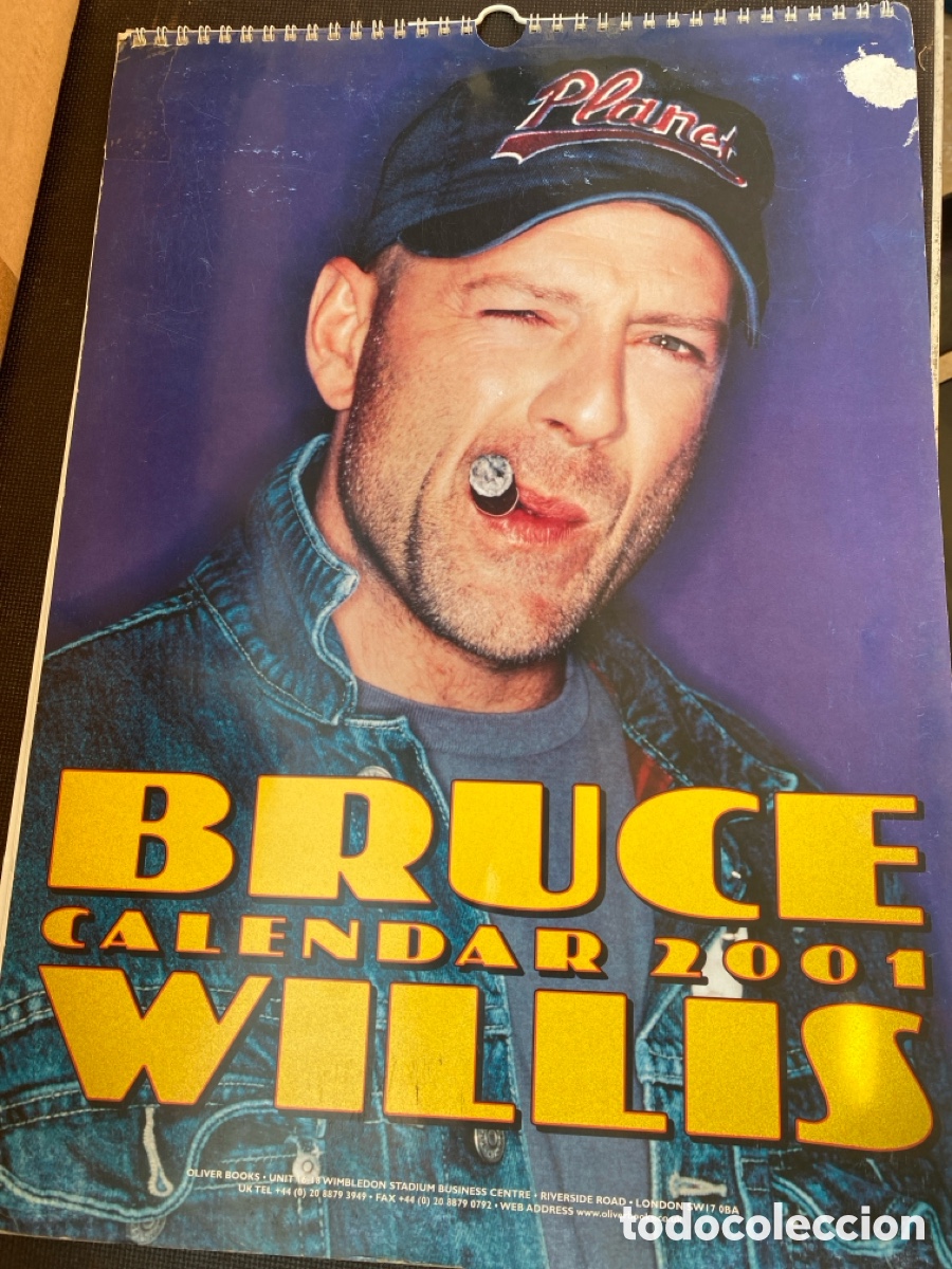 Cine: BRUCE WILLIS - CALENDARIO A&Ntilde;O 2001 TAMA&Ntilde;O A3 EN BUEN ESTADO 12 PAGINAS