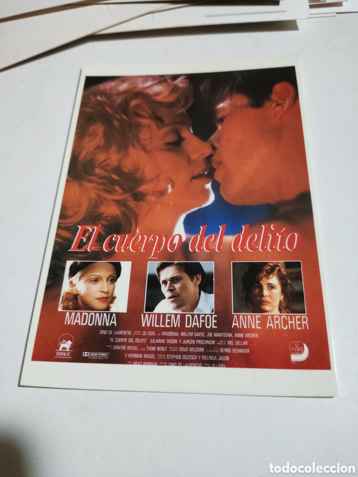 Cine: Postal cine El Cuerpo del delito, Madonna