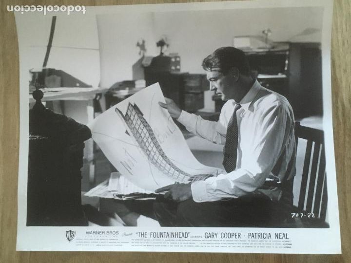 Cine: el manantial the fountainhead gary cooper foto original antigua