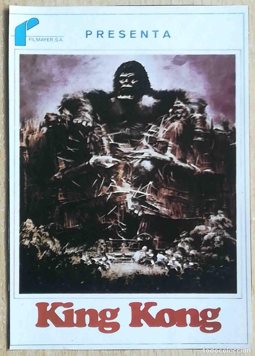 Cine: King Kong. John Guillermin 1976 (Jeff Bridges, Jessica Lange) Filmayer S.A. Programa de mano revista