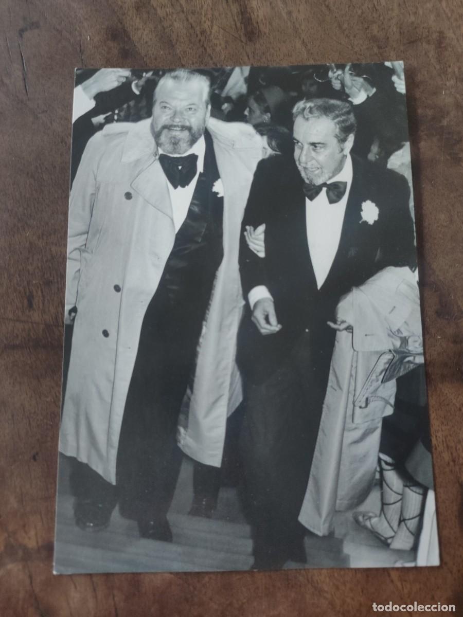 Cine: Postal Orson Wells y Fernando Rey. Festival de San Sebasti&aacute;n