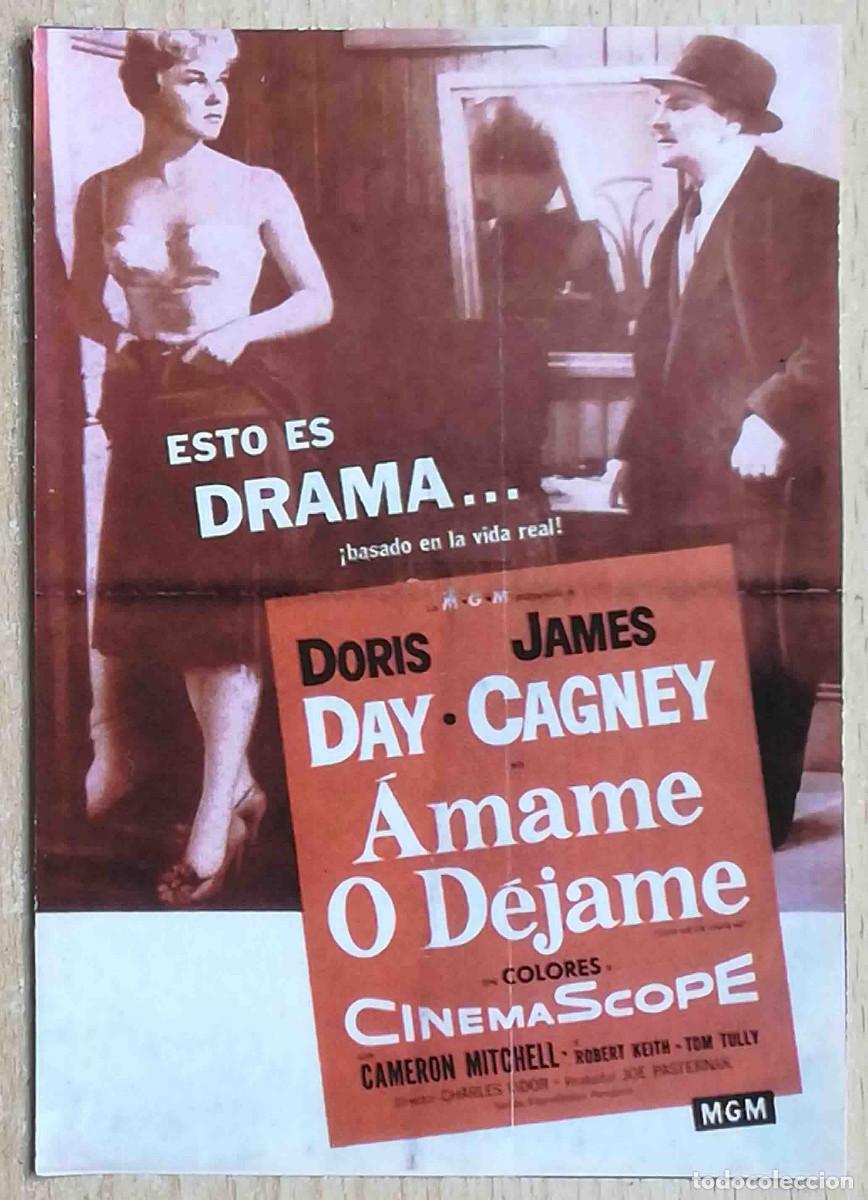 Cine: &Aacute;mame o d&eacute;jame. Charles Vidor, 1955 (Doris Day, James Cagney) Programa de mano revista