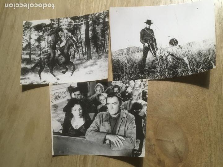 Cine: el vengador sin piedad gregory peck joan collins 3 fotos originales antiguas