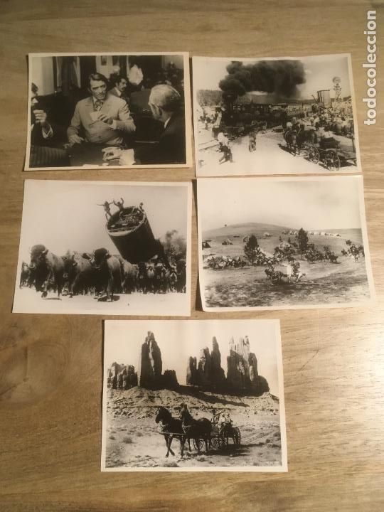 Cine: la conquista del oeste gregory peck 5 fotos originales antiguas