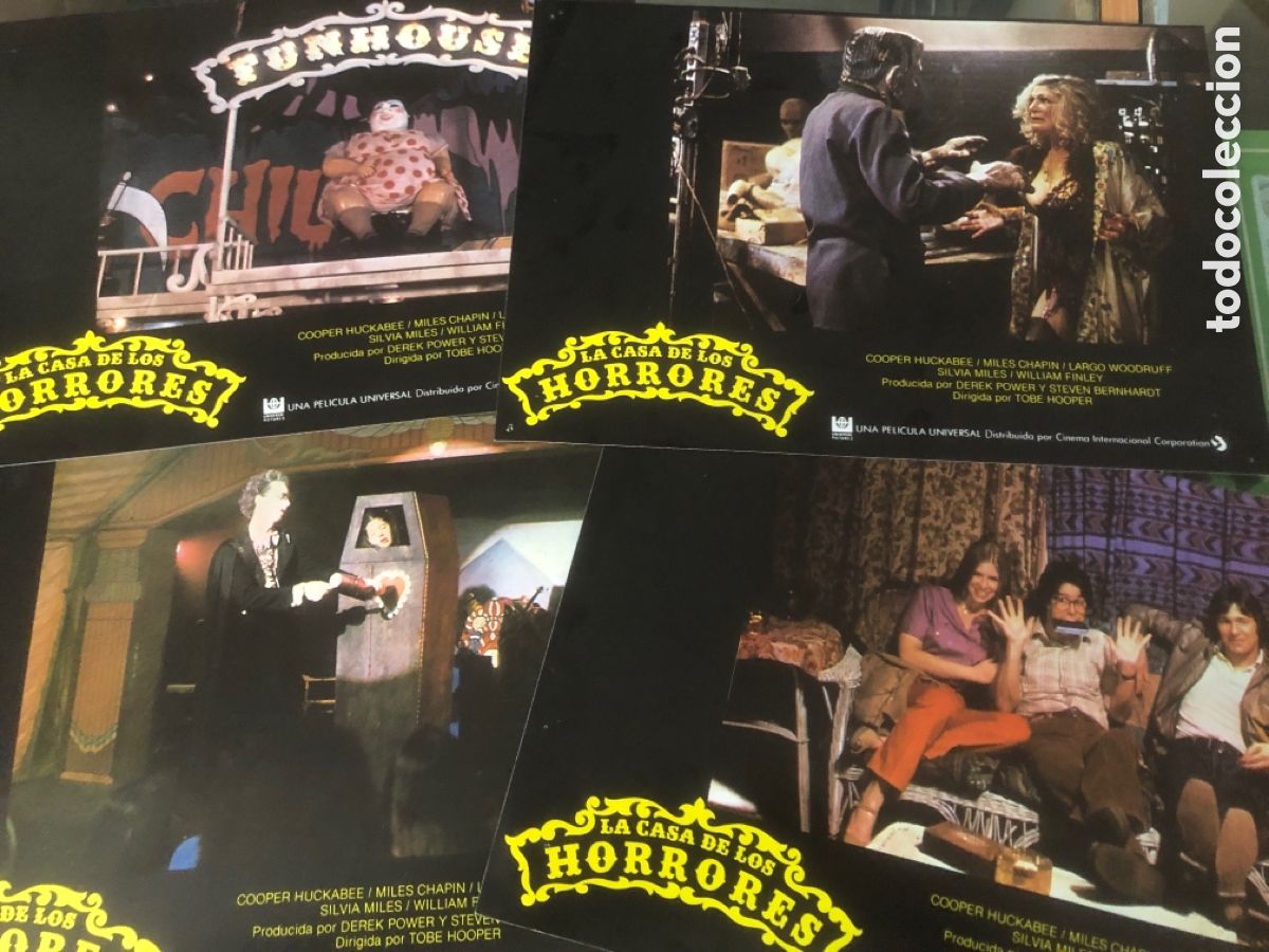 Kino: PELICULA TERROR LA CASA DE LOS HORRERS DE TOBE HOOPER SET COMPLETO DEL ESTRENO 12 FOTOCROMOS