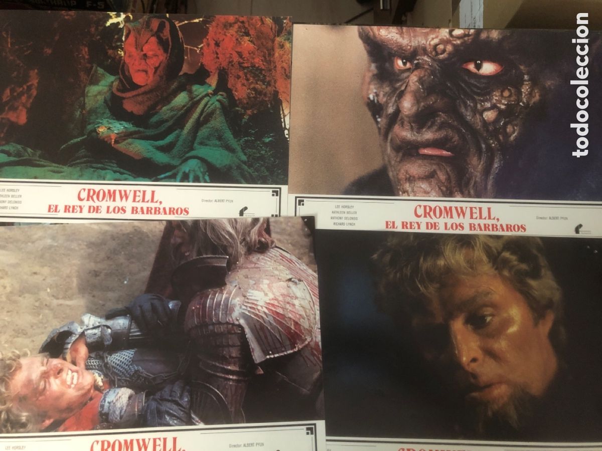 Kino: PELICULA CROMWELL EL REY DE LOS BARBAROS SET COMPLETO DEL ESTRENO 12 FOTOCROMOS