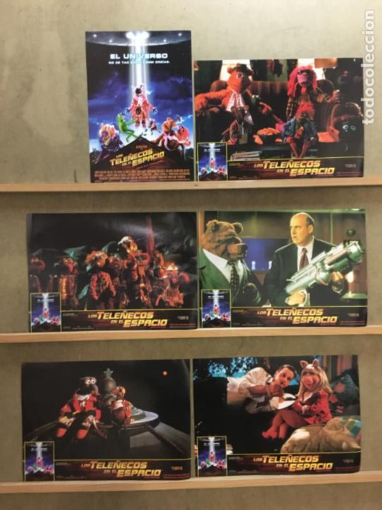 Cine: QV14 LOS TELE&Ntilde;ECOS EN EL ESPACIO JIM HENSON ANIMACION SET COMPLETO 6 FOTOCROMOS ORIGINAL ESTRENO