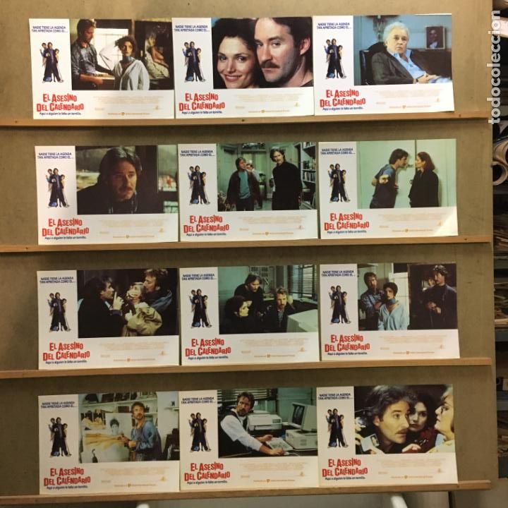 Cine: QV20 EL ASESINO DEL CALENDARIO KEVIN KLINE ALAN RICKMAN SARANDON SET 12 FOTOCROMOS ORIGINAL ESTRENO