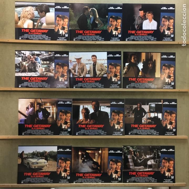 Cine: QV23D LA HUIDA THE GETAWAY KIM BASINGER ALEC BALDWIN SET COMPLETO 12 FOTOCROMOS ORIGINAL ESTRENO