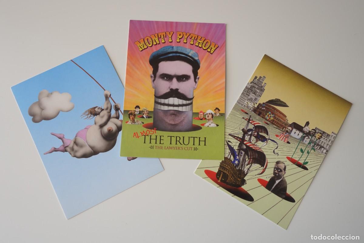 Cine: MONTY PHYTON: Almost The Truth. The Lawyer's Cut: SET DE 3 POSTALES PROMOCIONALES UK. 10x15 cm.