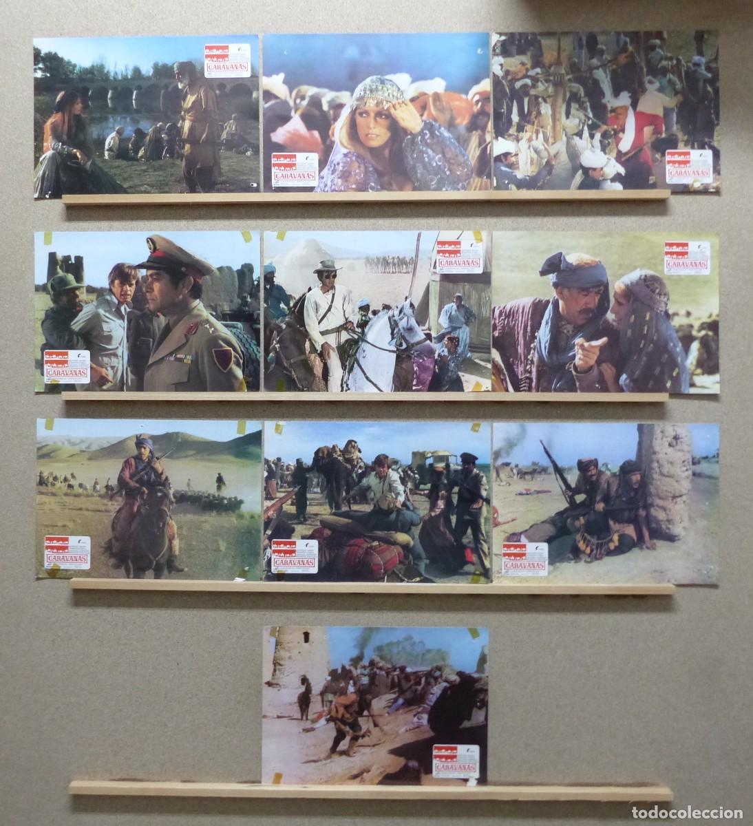 Cin&eacute;ma: CARAVANAS, ANTHONY QUINN, JENNIFER O'NEILL, MICHAEL SARRAZIN. A&Ntilde;O 1979 - SET 10 FOTOCROMOS