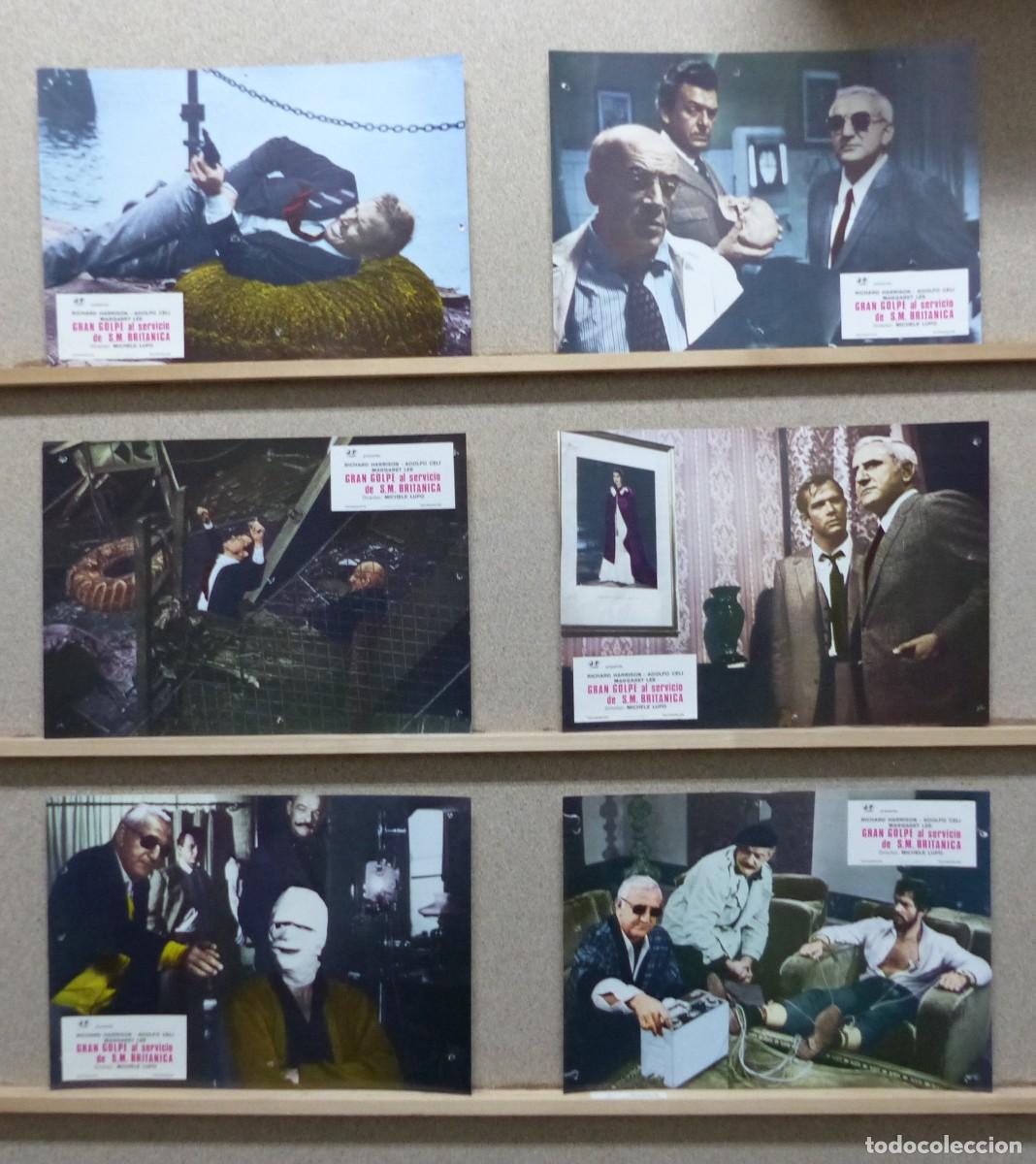 Cine: GRAN GOLPE AL SERVICIO DE S.M. BRITANICA. RICHARD HARRISON, ADOLFO CELI - SET 6 FOTOCROMOS