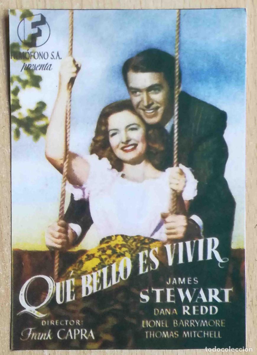 Cine: Qu&eacute; bello es vivir. Frank Capra, 1946 (James Stewart, Donna Reed) Programa de mano revista