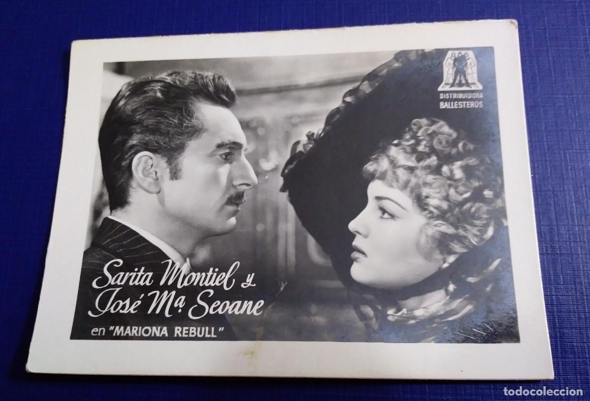 Cine: FOTO CROMO DE SARITA MONTIEL Y JOS&Eacute; MAR&Iacute;A SEOANE - MARIONA REBULL- INFONAL ROLLFILMS