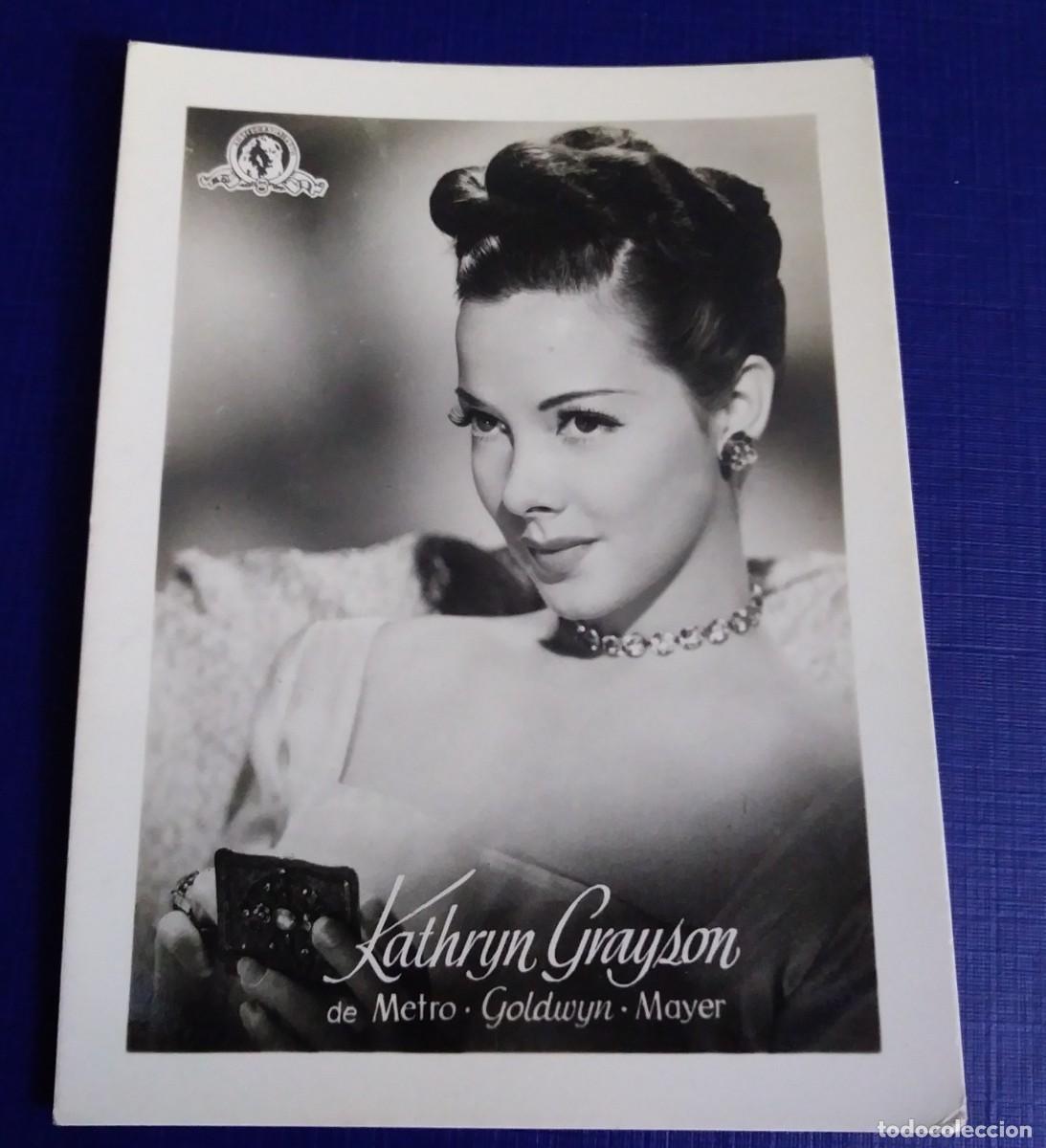 Cine: FOTO CROMO DE KATHRYN GRAYSON - METRO GOLDWYN MAYER - INFONAL ROLLFILMS