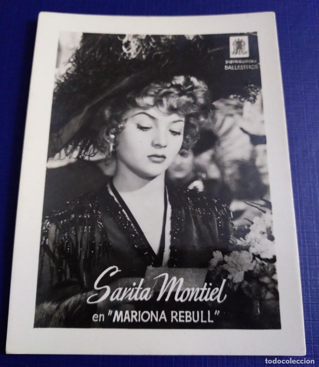 Cine: FOTO CROMO DE SARITA MONTIEL en MARIONA REBULL - INFONAL ROLLFILMS