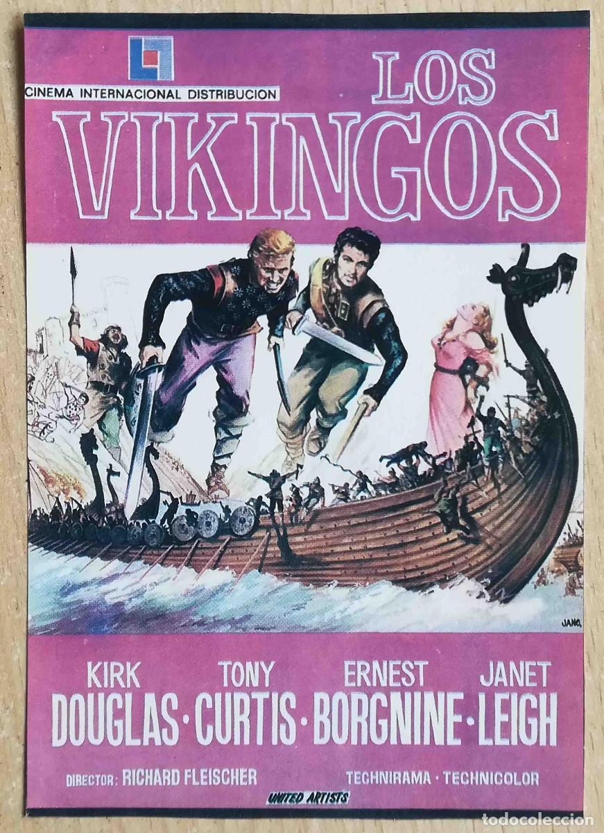 Cine: Los vikingos. Richard Fleischer, 1958 (Kirk Douglas, Tony Curtis) Programa de mano revista