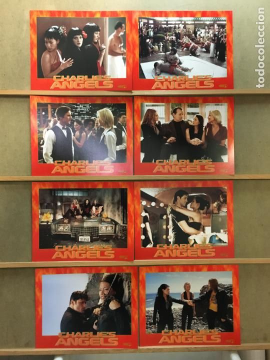 Cinema: EA18D LOS ANGELES CHARLIE DREW BARRYMORE CAMERON DIAZ LUCY LIU SET COMPLETO 8 FOTOCROMOS USA