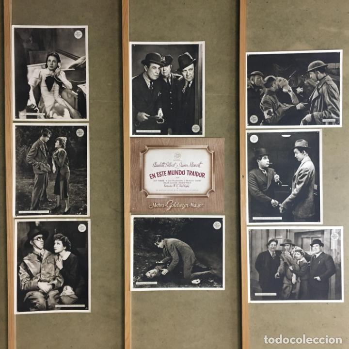 Cine: EA42D EN ESTE MUNDO TRAIDOR JAMES STEWART CLAUDETTE COLBERT SET 9 FOTOCROMOS MGM ORIGINAL ESTRENO