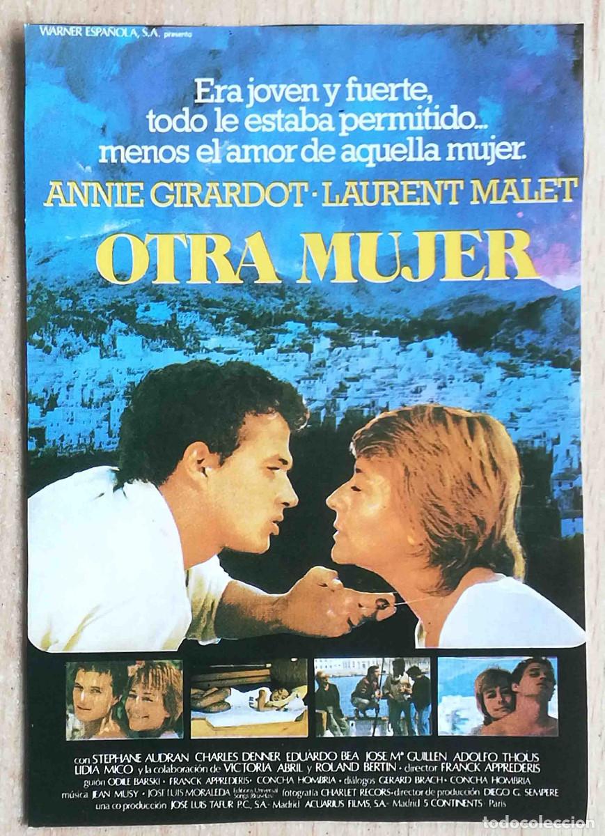 Cine: Otra mujer. Franck Apprederis. Francia 1980 (Annie Girardot, Laurent Malet) Programa de mano revista