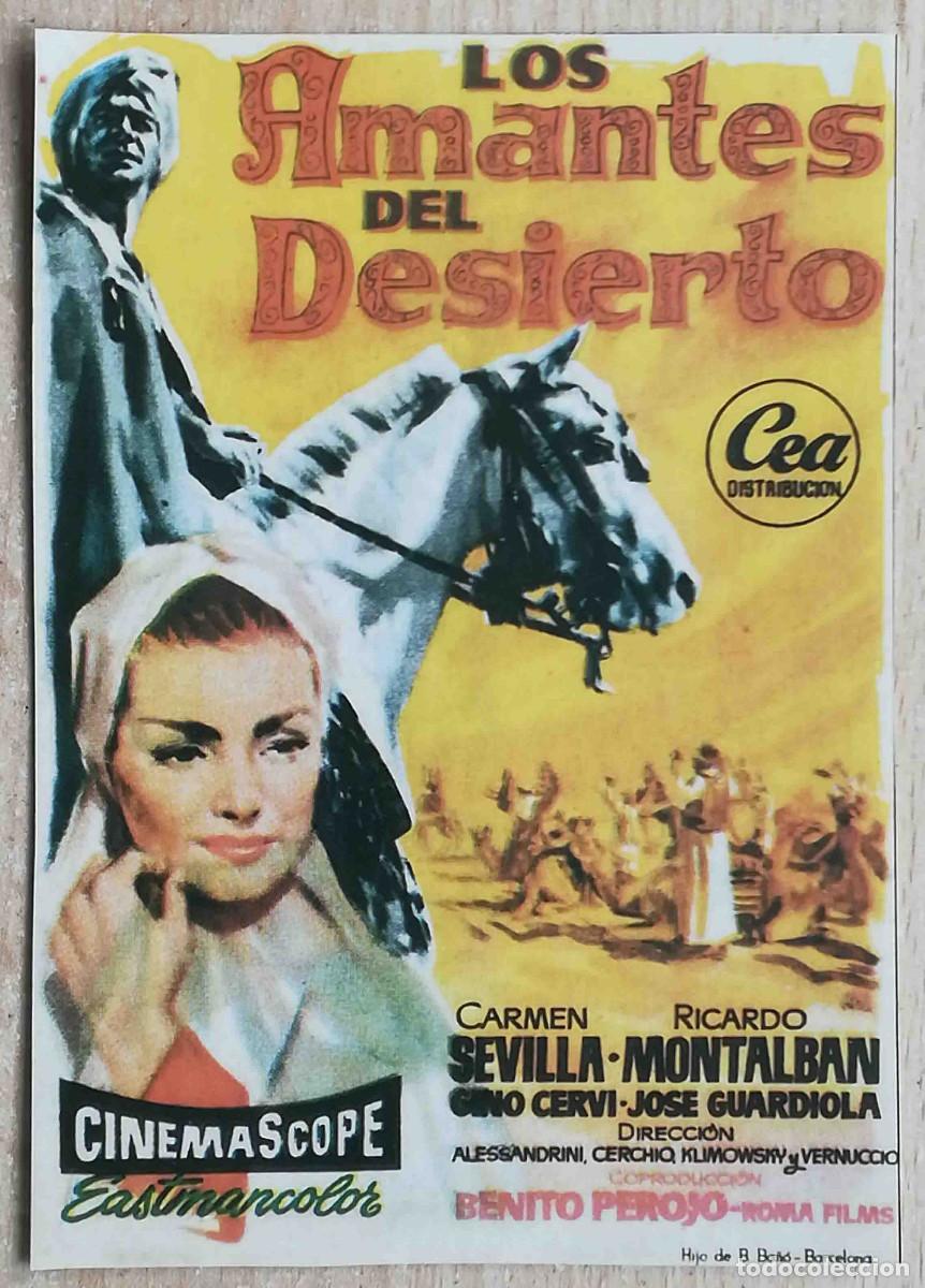 Cine: Los amantes del desierto 1957 (Carmen Sevilla,Ricardo Montalban,Gino Cervi) Programa de mano revista