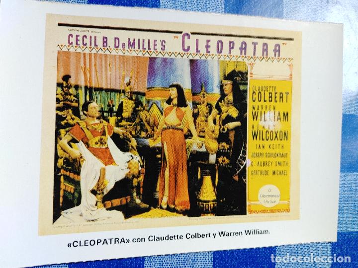 Cine: POSTAL CARTELES DE CINE CLEOPATRA CON CLAUDETTE COLBERT Y WARREN WILLIAN, PRODUCTOS COMPACTOS 1991