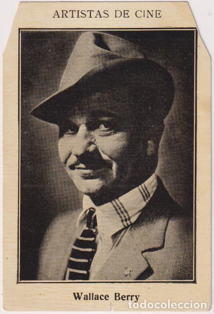 Kino: Wallace Berry. Cromo (10,5x7,2 cm.) Chocolate Eduardo P&iacute;