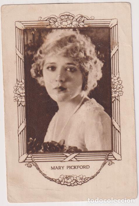 Kino: Mary Pickford. Cromo (11,5x7,5 cm.) Chocolate E. Juncosa