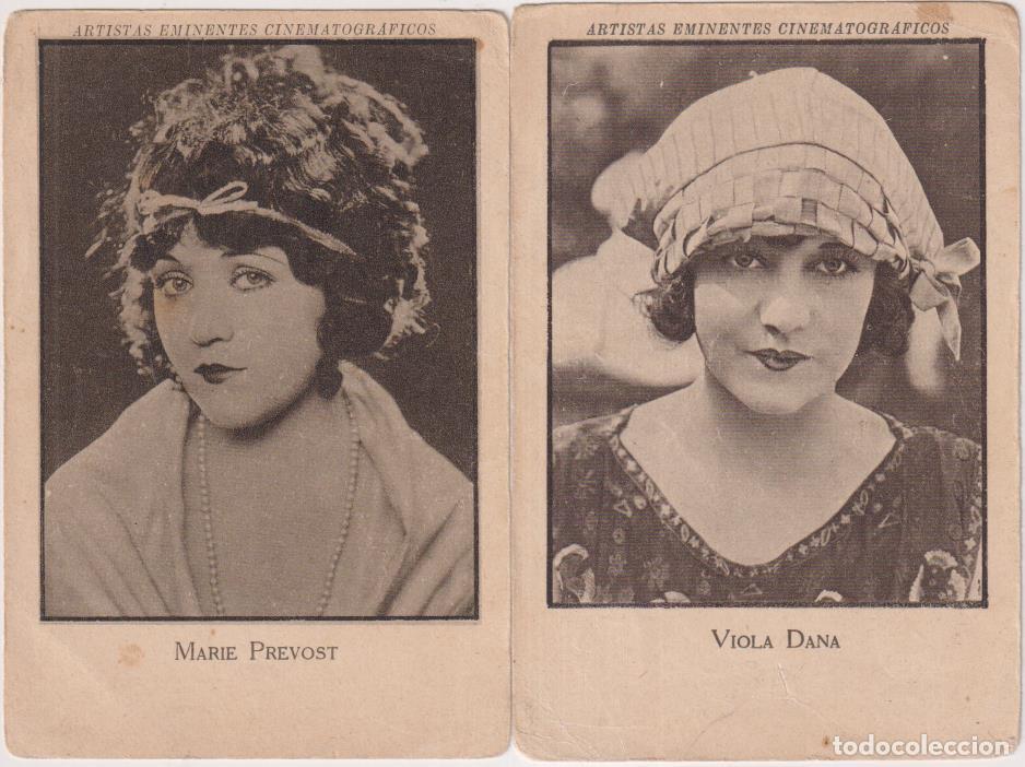 Kino: Chocolates Jaime Boix. Lote de 2 Cromos (11,5x8 cm.) Marie Prevost y Viola Dana