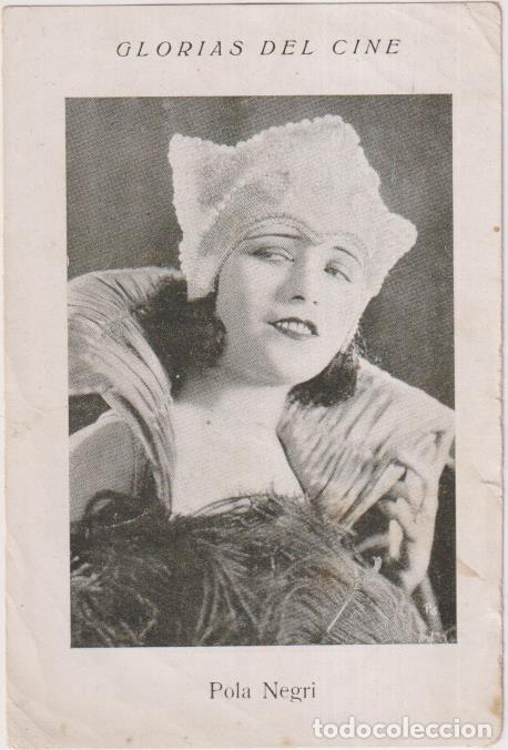 Kino: Pola Negri. Cromo (11,5x7,7 cm.) Chocolate E. Juncosa Pa&ntilde;ella