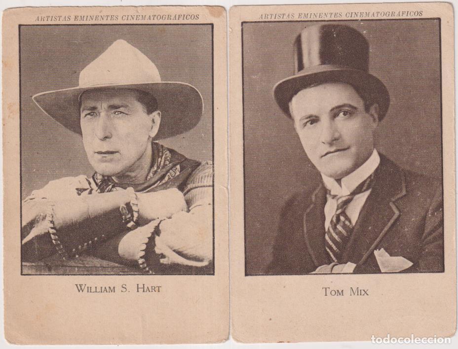 Kino: Chocolates Jaime Boix. Lote de 2 Cromos (11,5x8 cm.) Williams S. hart y Tom Mix