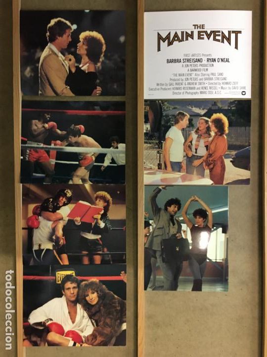 Cine: EH93D COMBATE DE FONDO BARBRA STREISAND BOXEO SET 7 FOTOCROMOS ORIGINAL AMERICANO