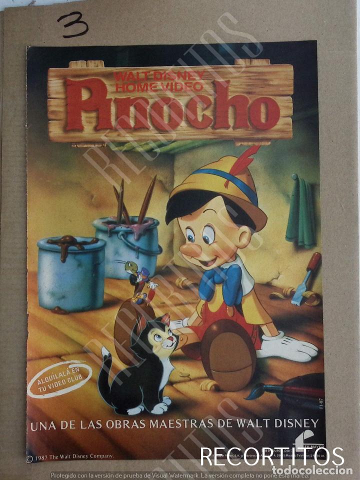 Cinema: PINOCHO DISNEY SPANISH AD PUBLICIDAD EN PRENSA RECORTE
