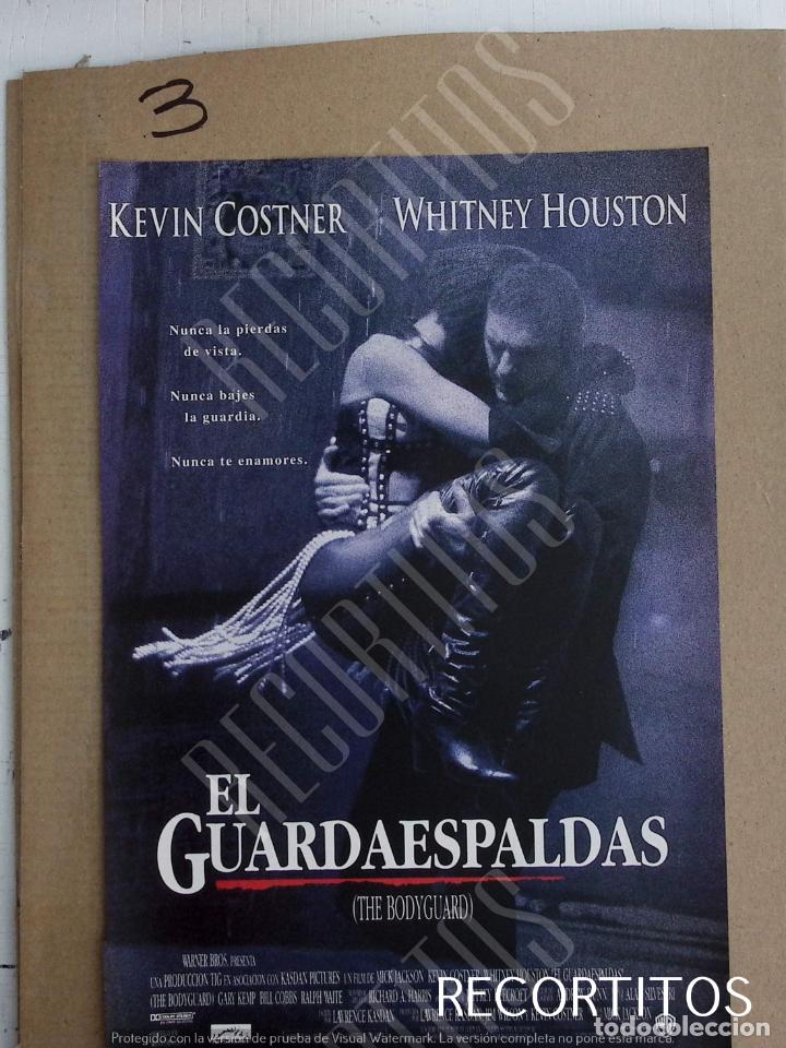 Cine: KEVIN COSTNER WHITNEY HOUSTON EL GUARDAESPALDAS SPANISH AD PUBLICIDAD EN PRENSA RECORTE
