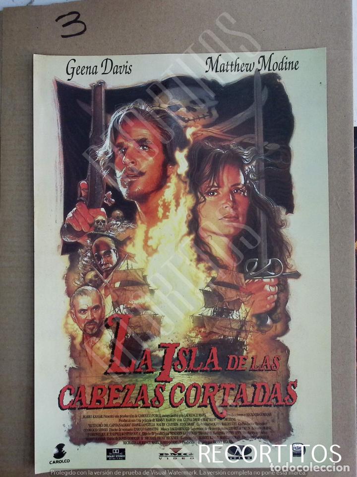Cinema: GEENA DAVIS MATTHEW MODINE LA ISLA DE LAS CABEZAS CORTADAS PUBLICIDAD PRENSA RECORTE