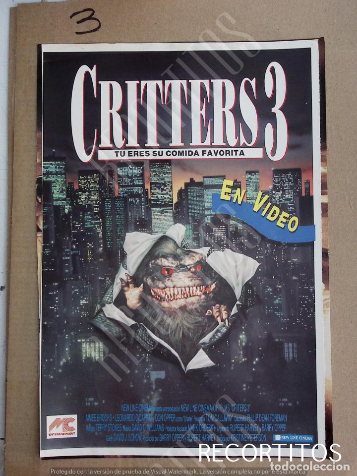 Cine: CRITTERS 3 LEO DICAPRIO PUBLICIDAD PRENSA RECORTE