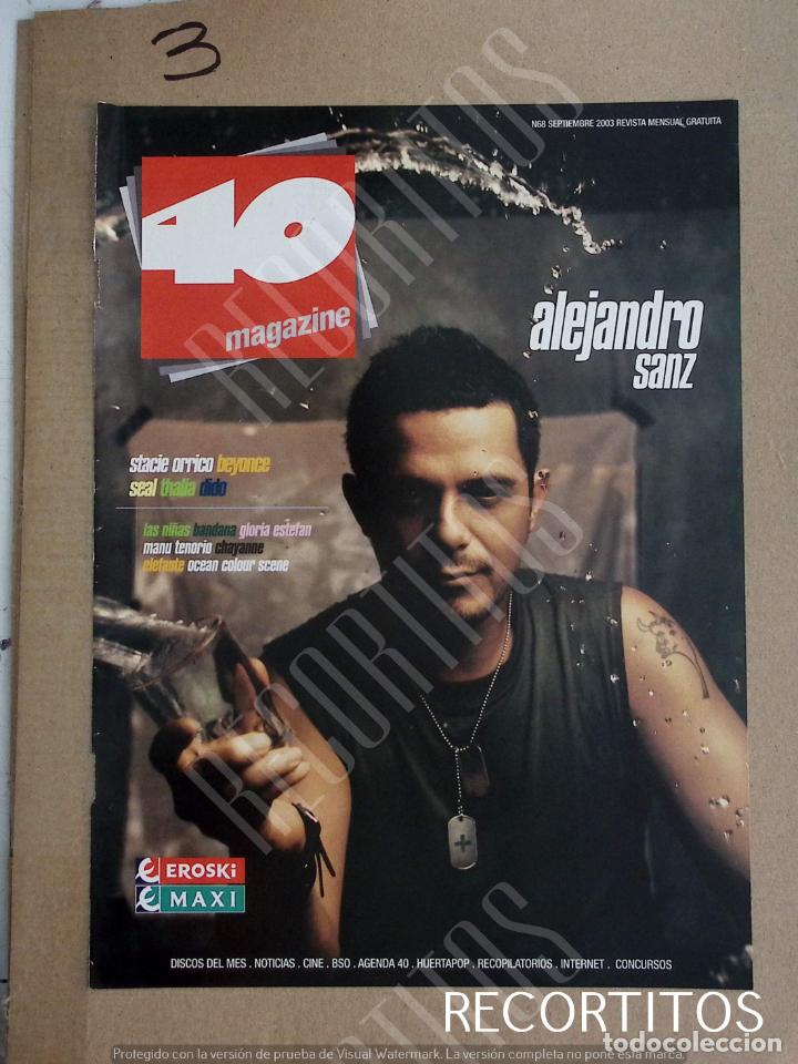 Cine: ALEJANDRO SANZ COVER RECORTE PORTADA
