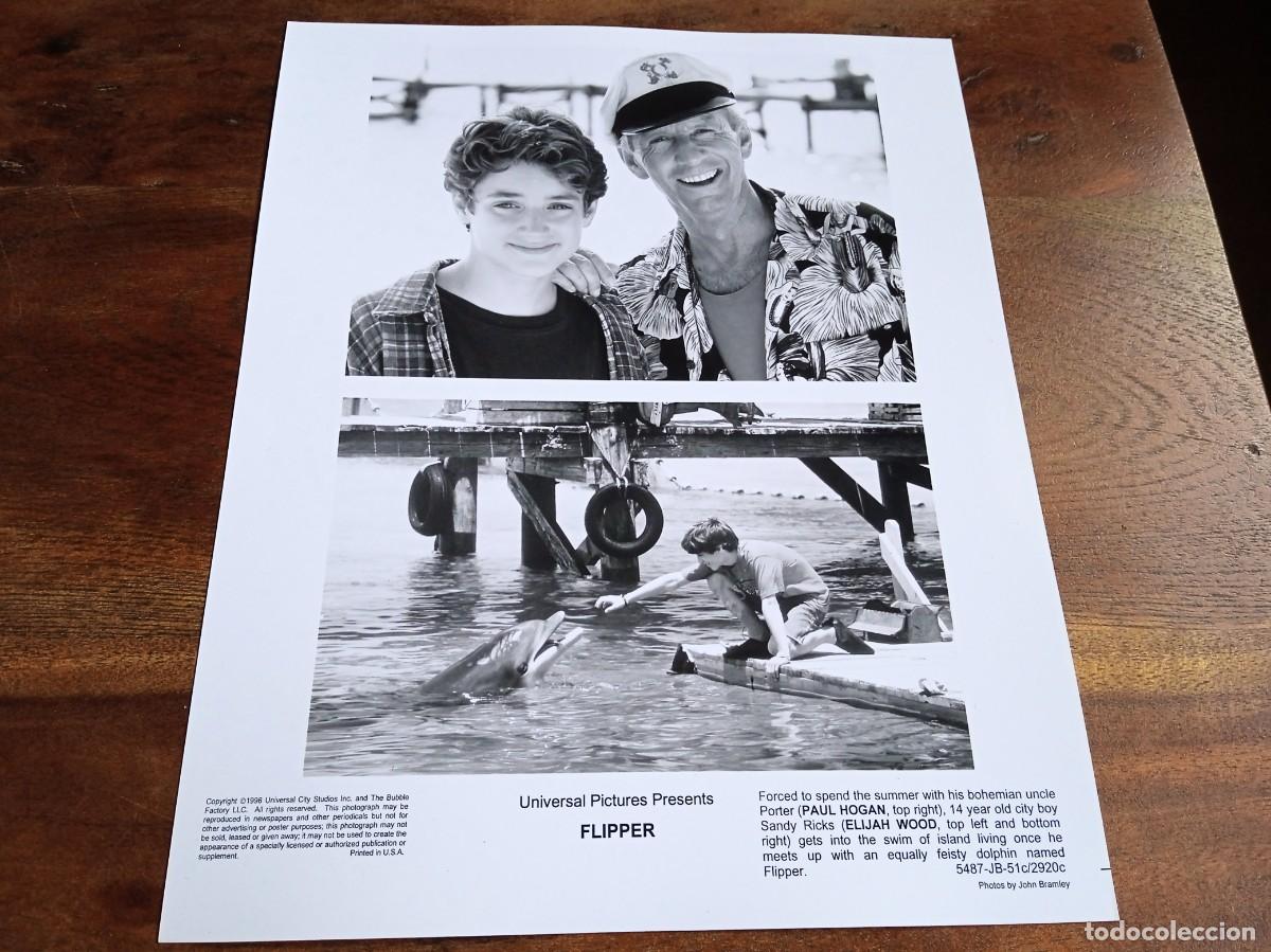 Kino: Flipper - Paul Hogan, Elijah Wood - Foto original B/N Universal 1996