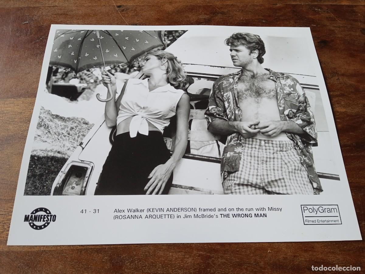 Kino: El Hombre Equivocado - Rosanna Arquette, Kevin Anderson - Foto original B/N Polygram 1992