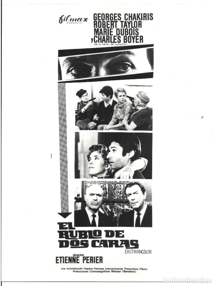 Cine: F34521 EL RUBLO DE DOS CARAS GEORGE CHAKIRIS ROBERT TAYLOR FOTO B/N ORIGINAL ESPA&Ntilde;OLA