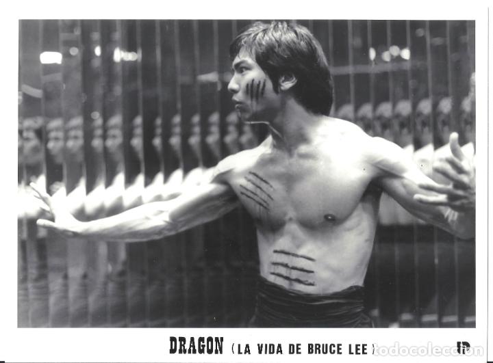 Cine: F34580 DRAGON LA VIDA DE BRUCE LEE JASON SCOTT LEE FOTO B/N ORIGINAL ESPA&Ntilde;OLA