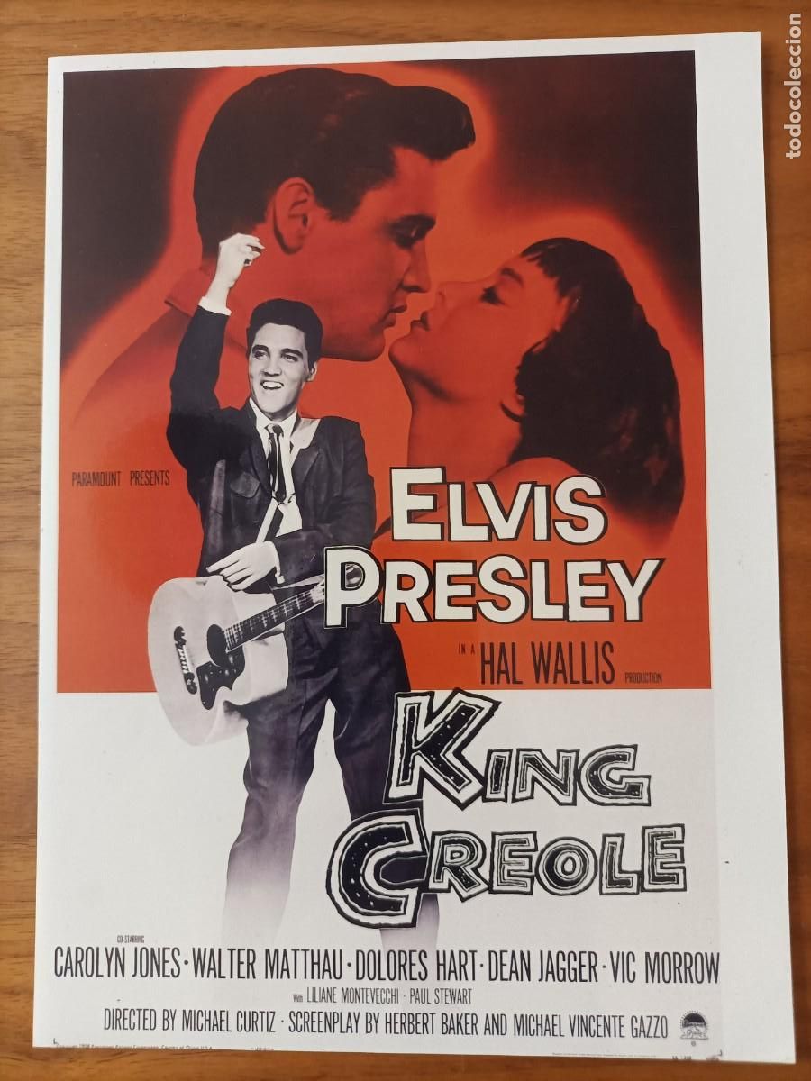 Cine: ELVIS PRESLEY FOTO EN LA PEL&Iacute;CULA. KING CREOLE. DE MICHAEL CURTIS. 1958. 21X15. NUEVA
