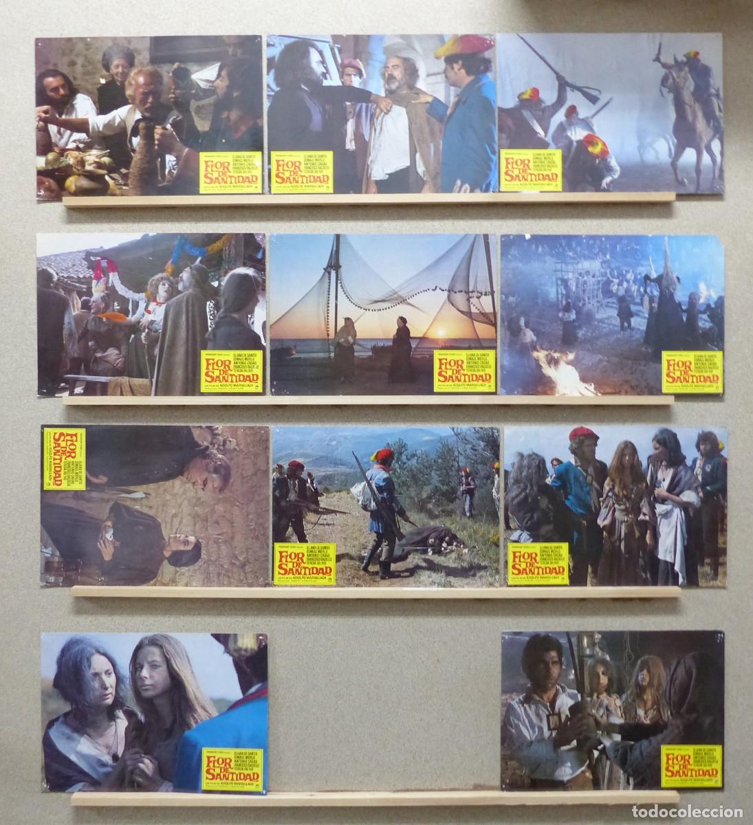 Cine: FLOR DE SANTIDAD, ELIANA DE SANTIS, ISMAEL MERLO, ANTONIO CASAS - SET 11 FOTOCROMOS